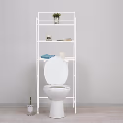 IGGY - Etagère de Rangement pour WC Métal Blanc