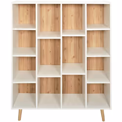 BILLY - Bibliothèque 14 Etagères Blanc et Bois