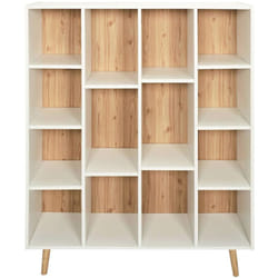 BILLY - Bibliothèque 14 Etagères Blanc et Bois