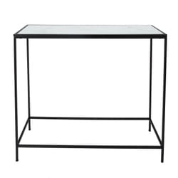 Altobuy - motsa - Console Plateau Verre Imitation Marbre - Blanc