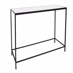 Altobuy - motsa - Console Plateau Verre Imitation Marbre - Blanc
