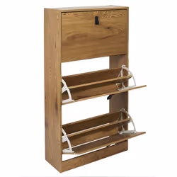 Clary - Meuble à Chaussures 3 Portes Effet Bois - Marron clair - Vue supplémentaire 6