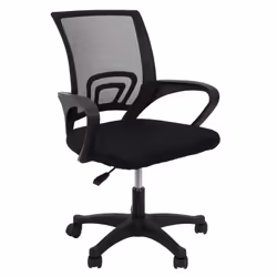 Altobuy - walter - Fauteuil de Bureau sur Roulettes Noir Tissu Mesh - Noir