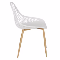 Tressie - Lot de 4 Chaises Blanches Coque Arrondie - Blanc - Vue supplémentaire 5
