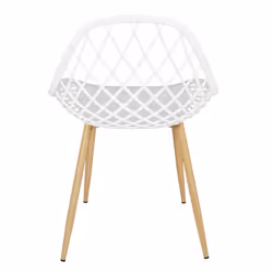 Tressie - Lot de 4 Chaises Blanches Coque Arrondie - Blanc - Vue supplémentaire 6