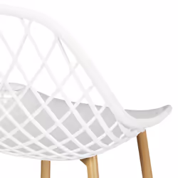 Tressie - Lot de 4 Chaises Blanches Coque Arrondie - Blanc - Vue supplémentaire 7