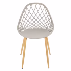 Tressie - Lot de 4 Chaises Gris Taupe Coque Arrondie - Taupe - Vue supplémentaire 4