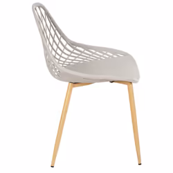 Tressie - Lot de 4 Chaises Gris Taupe Coque Arrondie - Taupe - Vue supplémentaire 5