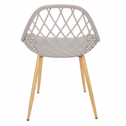 Tressie - Lot de 4 Chaises Gris Taupe Coque Arrondie - Taupe - Vue supplémentaire 6