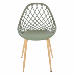 Tressie - Lot de 4 Chaises Vertes Coque Arrondie - Vert - Vue supplémentaire 4