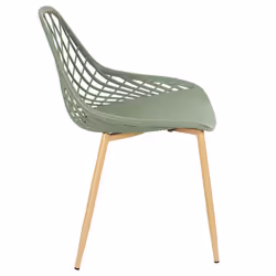 Tressie - Lot de 4 Chaises Vertes Coque Arrondie - Vert - Vue supplémentaire 5
