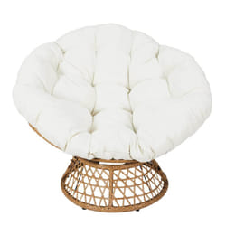 Altobuy - merida - Fauteuil Pivotant Blanc avec Assise Capitonnée - Blanc