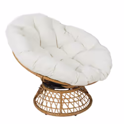 Altobuy - merida - Fauteuil Pivotant Blanc avec Assise Capitonnée - Blanc