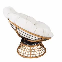 Altobuy - merida - Fauteuil Pivotant Blanc avec Assise Capitonnée - Blanc - Vue supplémentaire 4