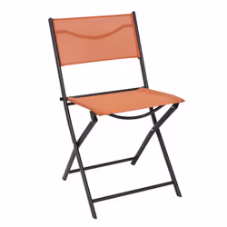 MELOM - Lot de 4 Chaises Pliantes Textilène Terracotta
