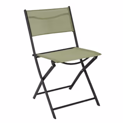 Melom - Lot de 4 Chaises Pliantes Textilène Vert - Vert