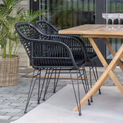 Altobuy 3663738030878 ensemble de meubles de jardin Noir