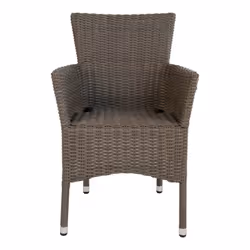 MALIBU - Lot de 2 Fauteuils de Jardin en Rotin Synthétique Gris - Vue supplémentaire 4