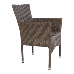 MALIBU - Lot de 2 Fauteuils de Jardin en Rotin Synthétique Gris - Vue supplémentaire 5