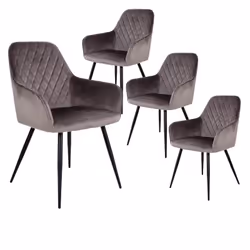 Altobuy 3663738031806, Fauteuil, Velours, Viby, 650 mm, 570 mm, 870 mm