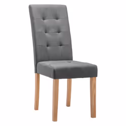 Boston - Lot de 4 Chaises Grises Capitonnées - Gris