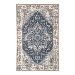 Altobuy - colaba - Tapis d'Entrée 50x80cm avec Motifs Bleu - Blanc