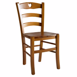 Naples - Lot de 4 Chaises Teinté Chêne et Assises en Bois - Naturel