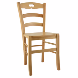 Suzy - Lot de 4 Chaises Naturelles et Assises en Bois - Naturel