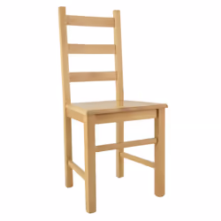 ORTA - Lot de 6 Chaises Naturelles et Assises en Bois