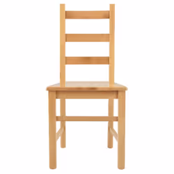 ORTA - Lot de 6 Chaises Naturelles et Assises en Bois