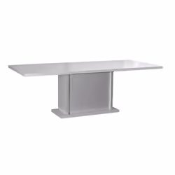 Dayton white - Table Allongeable 180-225cm Laquée Blanche et Leds - Blanc