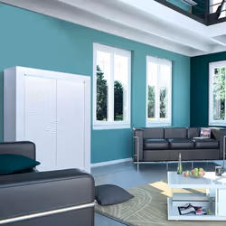 Altobuy - dayton white - Meuble de Rangement 2 Portes Laqué Blanc et Leds - Vue supplémentaire 4