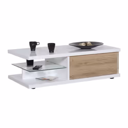 Altobuy DAYTON OAK, Table basse, Forme rectangulaire, Marron