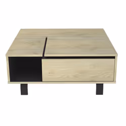 Altobuy 3663738039598, Table basse, Forme carrée, Marron