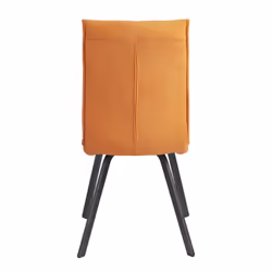 Bispo - Lot de 2 Chaises Tissu Coloris Orange