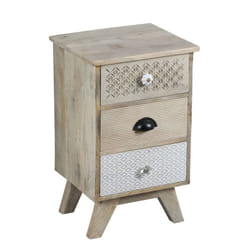 Altobuy 3663738040372 Table de nuit et table de chevet 3 tiroir(s) Marron