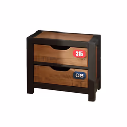 Altobuy - tchad - Chambre 90x200cm en Pin Massif avec Sommier