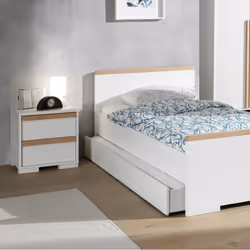 Altobuy 3663738040846 Table de nuit et table de chevet 2 tiroir(s) Blanc
