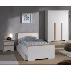 Altobuy 3663738040846 Table de nuit et table de chevet 2 tiroir(s) Blanc