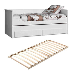 CLEO - Pack Lit Gigogne 90x200cm à Tiroirs avec Sommier