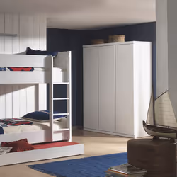 Altobuy - debbie - Armoire 3 Portes Laquée Blanche
