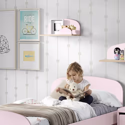 Altobuy - bodhi pink - Etagère Murale 45cm Rose et Bois - Rose