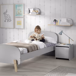 Bodhi grey - Etagère Murale 65cm Grise et Bois