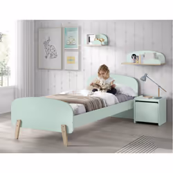 Bodhi mint - Etagère Murale 65cm Vert menthe et Bois