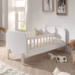 Bodhi white - Lit Junior 70x140cm Blanc avec Barrières - Blanc
