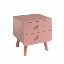 Altobuy 3663738043366, Table de chevet, Rose, 2 tiroir(s), Panneaux MDF, 430 mm, 400 mm