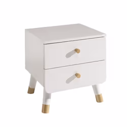 Altobuy 3663738043373, Table de chevet, Blanc, 2 tiroir(s), Panneaux MDF, 430 mm, 400 mm