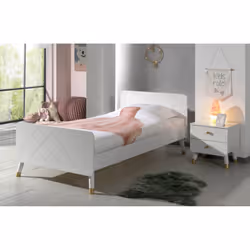 Altobuy 3663738043373 Table de nuit et table de chevet 2 tiroir(s) Blanc