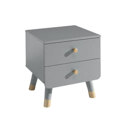 Altobuy 3663738043380 Table de nuit et table de chevet 2 tiroir(s) Gris