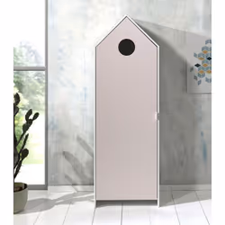 Havre - Armoire Cabane de Plage Rose 1 Porte - Rose